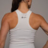 Women's wearing White Tank Top - Pathfinder Fitness