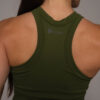 Women's wearing Army Green Tank Top - Pathfinder Fitness